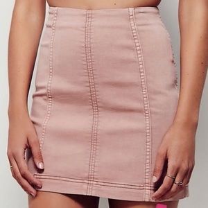 Free People Pink Mini Skirt